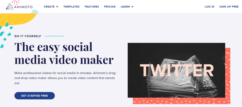 8 Best Twitter Video Tools in 2024: Animoto Website