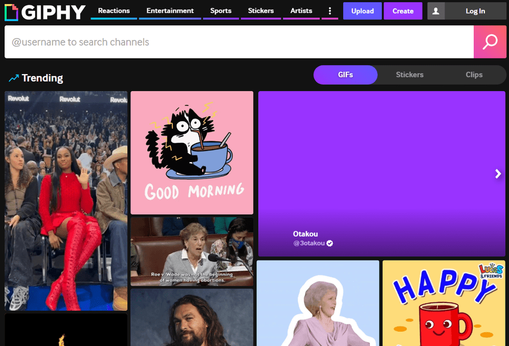 8 Best Twitter Video Tools in 2024: Giphy Website