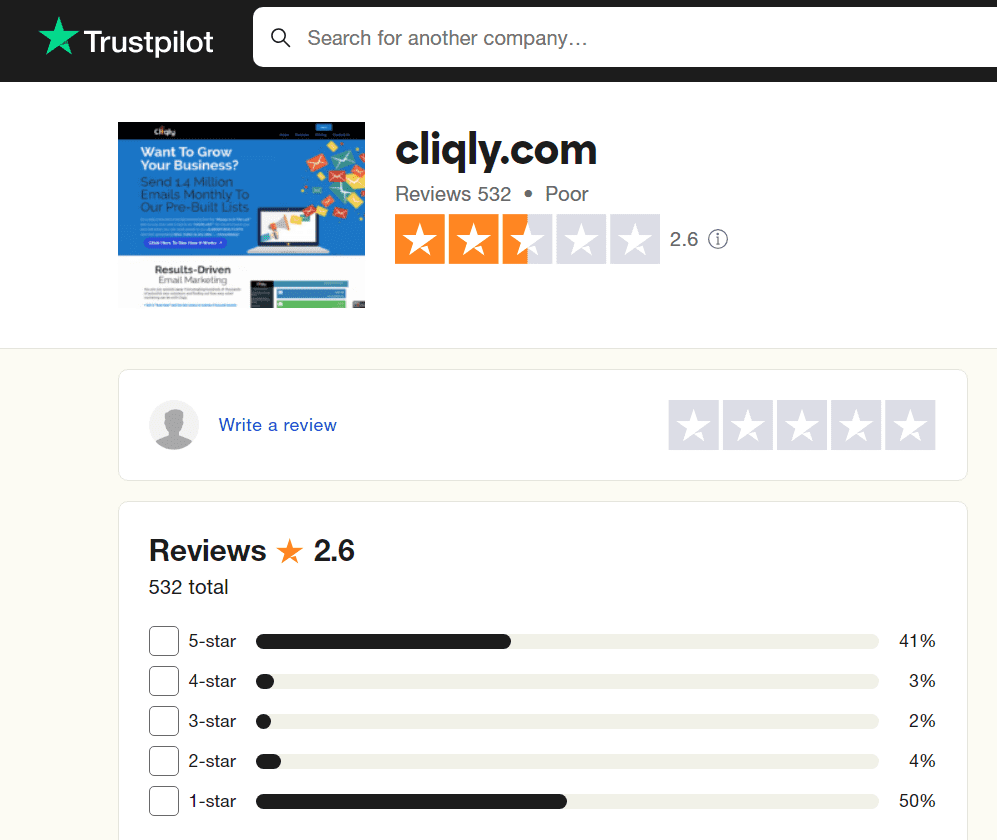 Cliqly Email Marketing Reviews