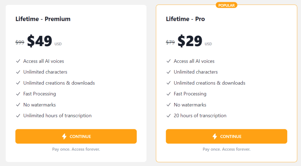 Parrot AI User Pricing