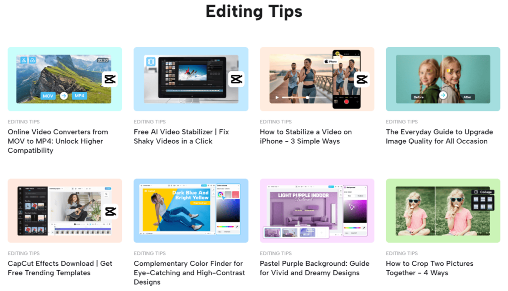 CapCut Editing Tips